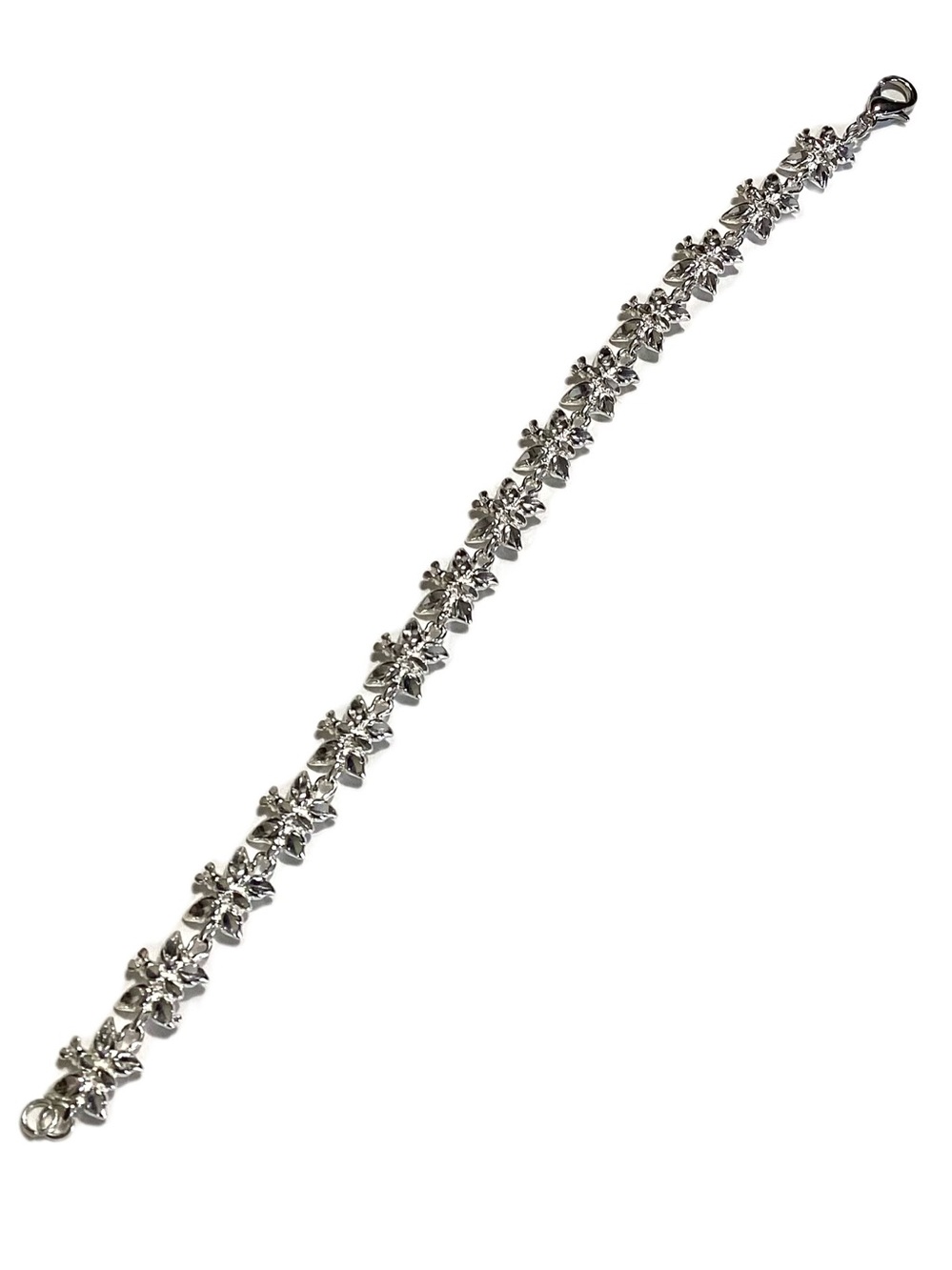 Diamond-Cut 925 Sterling Silver Butterfly Link Bracelet 7.5”